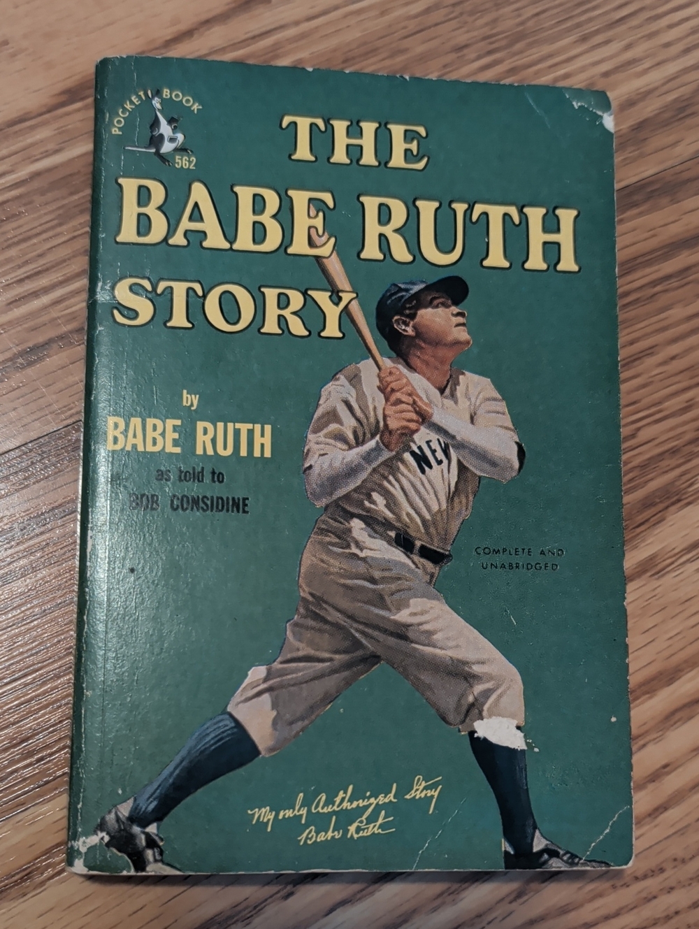 The Babe Ruth Story Vintage Paperback 1948 - Green Cover